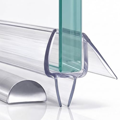 Guarnizione Doccia Sottoporta in PVC Trasparente 40 cm Set 4 Pezzi Tagliabile per Box Doccia 10mm