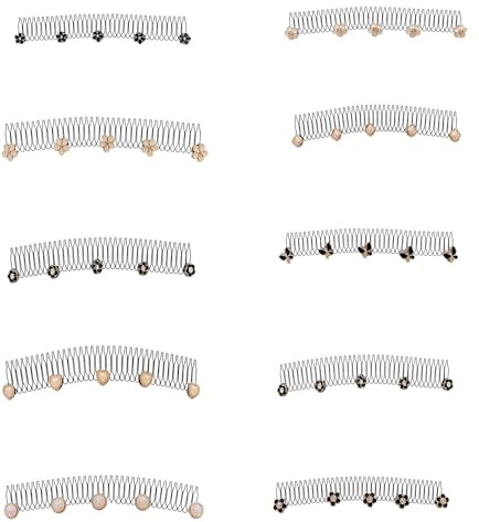 5/10 pezzi stili casuali capelli randagi pettine di fissaggio con metallo e acrilico Deocoration dei capelli per uso quotidiano e viaggio