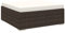 vidaXL Fußhocker mit Kissen 1 STK. Gartenmöbel Lounge Möbel Fuss Hocker Schemel Fußablage Fußbank Gartenhocker Poly Rattan Braun 70x70x26cm