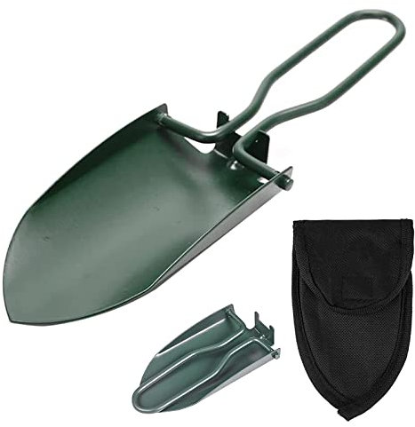 Exbrith 1 Pièces Petite Truelle de Jardinage Pliante, Pelle à Terre Pliante pour le Jardin, Truelle de Fleurs en Acier, Pelles pour Creuser, Truelle de Fleurs en Acier, pour Randonnée Marche Jardinage