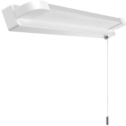 Luxvista LED Bathroom Mirror Light with Pull Cord Switch 7W, IP44 Waterproof Bathroom Wall Light with Pull Cord, Wall Light Over Mirror Lamp for Shaving and Makeup, Cool White 6000K