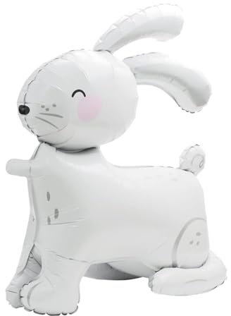 VIKY® Kaninchen Folienballon, Ostern Deko Hase Luftballons Geburtstag Deko, Ostern Kindergeburtstag Deko Folienballons, Tiere Helium Ballons für Hasen Thema Geburtstag Party Deko,Dschungel Baby Shower