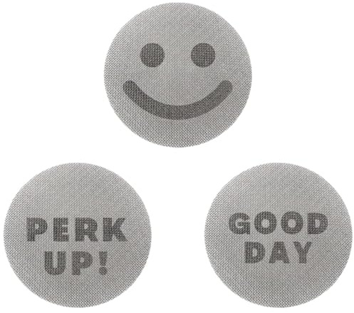 (Paquete de 3) Happy Puck Espresso Puck Screens 58mm 53.5mm 51mm Puck Screen,Mampara de ducha inferior, Café de metal Filtro reutilizable para espresso Portafilter Cesta de filtro de acero inoxidable