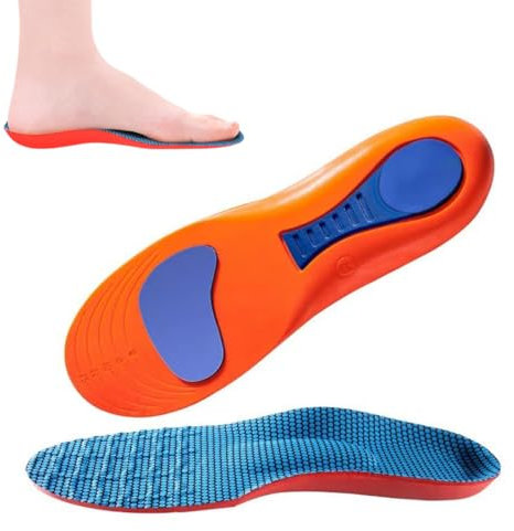 KEQAR 1 Par Plantillas Ortopédicas Comfysole para Fascitis Plantar, Espolón Calcáneo y Dolor de Pies, para Hombres y Mujeres, con Soporte del Arco Plantar y Alivio de Presión（37-38Tallas）