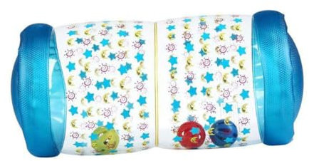WEKAMOS Rodillo Inflable para Bebés Azul Juguete Fitness Seguro para Entrenamiento Muscular y Coordinación Gateo con Material PVC Resistente y Esquinas Redondeadas para Protección Infantil