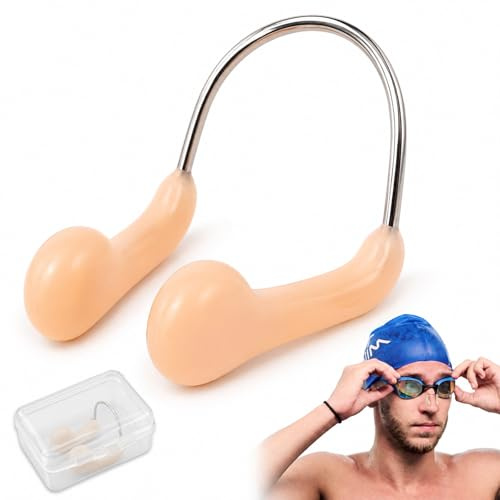 Livawnd 6 Pcs Swimming Nose Clips with Storage Box, Waterproof Silicone Nose Plugs for Adults, Swimming Training, Beginners, Competitions & Water Sports