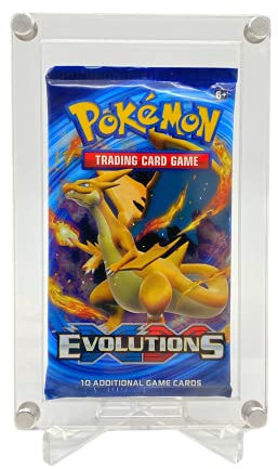 Titokiwi Trading Card Booster Case - Acryl Schutzgehäuse für Sammelkarten Booster - geeignet für alle gängigen Sammelkarten Boosterpacks, Gehäuse mit Zwei verschiedenen Standfüßen