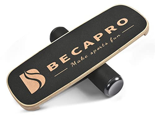 BECAPRO Balance-Board-Trainer, Holz-Balance-Board mit verstellbaren Stoppern, 3 verschiedene Entfernungsoptionen, Balance-Übungsgerät für Fitness-Arbeit