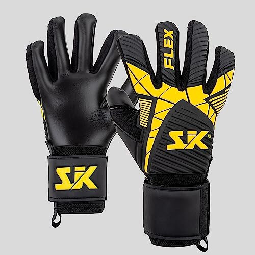 SAJAK Unisex Flex Torwarthandschuhe für Erwachsene und Kinder (7, Gelb)
