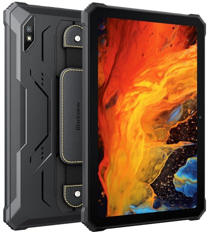 Blackview - Active 8 Pro - Wasserdichtes, stoßfestes Tablet - Android 13-256 GB ROM / 8 GB RAM - 22.000 mAh Akku mit Langer Laufzeit - Schwarz