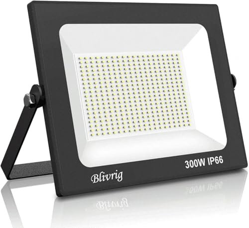 Blivrig LED Strahler Außen 500W Kaltweiß 6000K, 50000LM LED Scheinwerfer Aussen, IP66 Wasserdicht Fluter, für Gärten, Hof, Garage, Lager