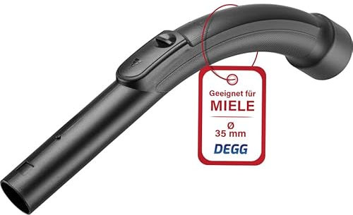DEGG Handgriff Griffrohr kompatibel mit Miele Staubsauger 35 mm Griffrohr Schlauchgriff für Miele Staubsauger Ersatzteile Staubsaugerzubehör Geeignet für Miele Klicksystem Premium-Qualität