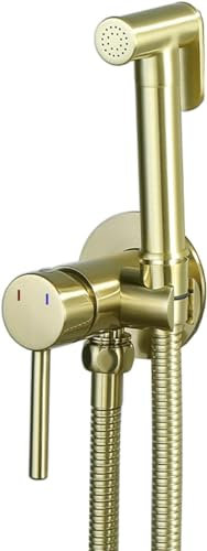 Portable Toilet Hand Shower, Portable Bidet Sprayer, Washbasin Spray Gun, Intimate Hygiene Toilet Hand Shower Kit (Or)