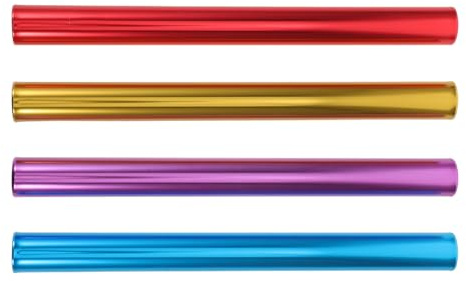 ibasenice 4piezas Bastones para Carreras De Relevos Batuta De Aleación De Aluminio Ligera Multicolor para Pista De Relevos Varas De Competición Escolar Pack