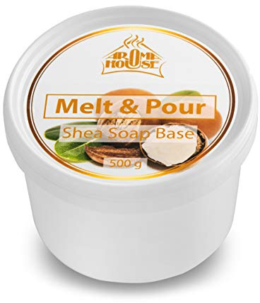 Base de Jabón de Manteca de Karité (Shea Butter) 500g - CRYSTAL SHEA - Jabón de Glicerina y Manteca de Karité - Jabón Crudo - Jabón Hecho a Mano - Bonito Regalo - Hidratación Intensa