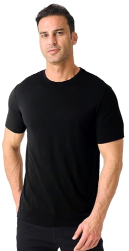 Merino Protect 100% Laine Merinos T-Shirt Homme Odeur Résistance sous Vetement Léger Randonnée Voyage Tee Shirt Doux Tshirt