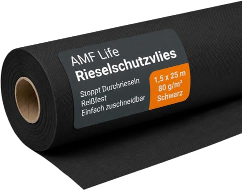 AMF Life Remskyddsfleece 1,5 x 25 m, 80 g/m², svart