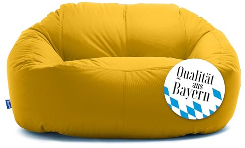 Bruni Lounge Sitzsack-Sofa in Gelb – Indoor und Outdoor XXL Sitzsack-Lounge, Couch für 1-2 Personen