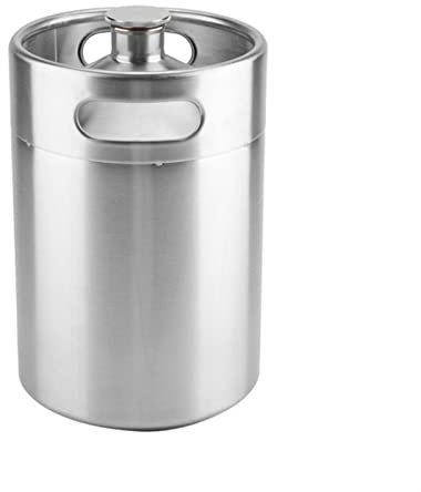 DGOINGPI elaboración casera Barril de Cerveza de 2 l/4 l/5 l con Asas Dobles para Hacer en el hogar Utensilios para la Cena de Camping Kit de Bloqueo de Bola(5L)