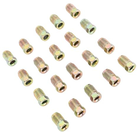 20 Piezas de Accesorios de Línea de Freno M10x1.0, Roscas de Metal de 3/8 de Pulgada, Se Adapta a Tubos de 3/16 de Pulgada, para Automóviles, SUV, Motocicletas, Vehículos Todo