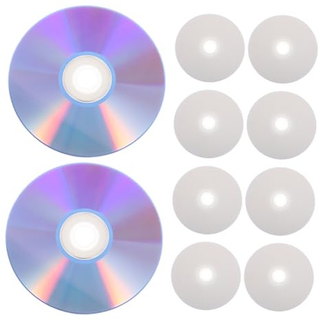 Toyvian 10pcs Blank Cd-rw Discs Rewritable Audio Cds Recordable Computer Burning Discs Music Storage Data Backup for Pc and Multimedia Use