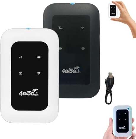 All-Network Portable WiFi, 5G Wi-Fi pocket Router,Power on and Use,High-Speed 5G Connectivity, Dual-Band Wi-Fi, Wireless Seamless Streaming & Gaming,for Travel, Public Computer, Business (Mix)