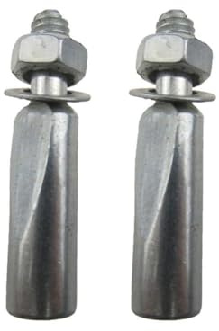 Auratrove Cales de manivelle, 8,5 mm/9,0 mm, goupilles de pédalier en acier avec écrous et rondelles, lot de 2 clés de plaque de chaîne argentées