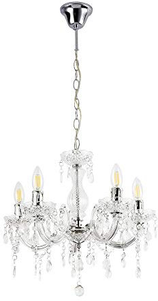 lux.pro Kristall Kronleuchter 'Weimar' Lüster Ø 35 cm Deckenleuchte Hängeleuchte Leuchte Weiß