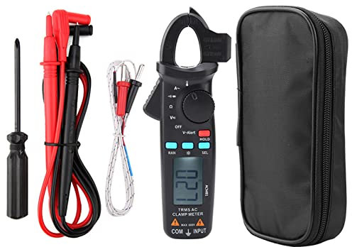 ACM81 Pinza amperometrica digitale Testa di serraggio nera True RMS 2000 Conta il tester di tensione di corrente auto-regolabile (con certificazione EMC-FCC-ROHS-LVD-WEEE)