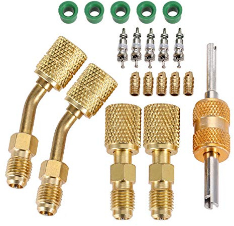 R410a Adapter for Mini Split System, 5/16 Female 1/4 Male Flare Adapter