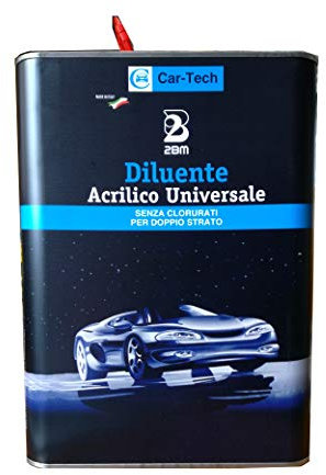 Diluyente acrílico universal medio sin clorados para doble capa 2BM | Disolvente pinturas carrocerías | Dilución de pinturas acrílicas para industrias metálicas y carrocerías | Lata 5 l