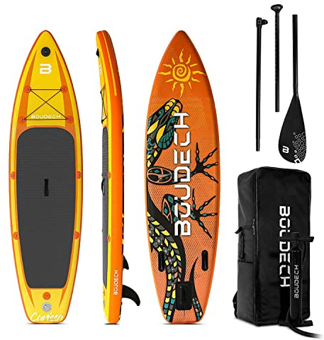Stand Up Paddle Board Flatwater/Touring - Tavola da SUP gonfiabile 300X75X15 cm con pagaia regolabile, cavigliera, gonfiatore, kit riparazione e borsa da trasporto. Peso Max 140kg
