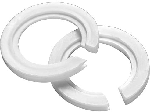 Vin beauty E27 to E14 Lampshade Reducer Ring, 2 Pack Lamp Shade Adapter Rings Light Ring Converter Washer Plastic Replacement 42mm 29mm Screw Fitting Adapter, White (Vin Beauty539838_1)