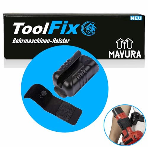 ToolFix Profi Gürtel Holster Werkzeugtasche Werkzeug Gürteltasche, Werkzeuggürtel Halter für Akkuschrauber Akkubohrer Bohrer