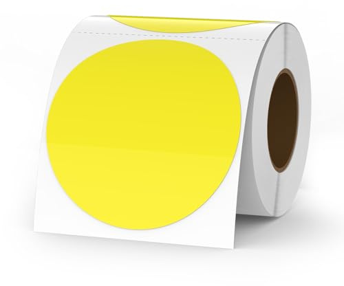 YIKIADA Etiquetas térmicas de vinilo de 76 mm, autoadhesivas, para impresora, para logotipo, código de barras QR, inventario, 500 unidades