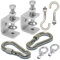 LEAUM 8 Teiliges Set Edelstahl C Klemme Klemmbereich ist 0-25mm, Einstellbar C-Zwingen Kieferöffnungen 30mm Trägerklemme mit Schraubkarabiner, Edelstahl Haken und Ringschrauben