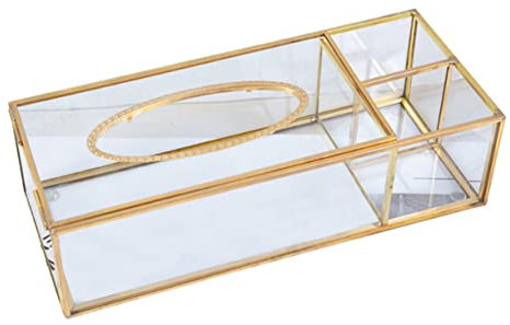 Anneome Taschentuchbox Aus Und Messing Mit Lederbezug Für Zuhause Und Büro Aufbewahrungsbox Für Papiere