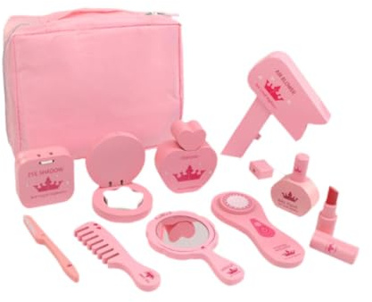 JWQFBC Lot de 10 Jouets de Coiffeuse pour Enfants de 3 à 5 Ans et Plus, Kits de Maquillage de Princesse, Cadeaux D'anniversaire, Jouets de Maquillage