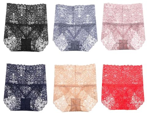 MEIION orlivia Culottes Italiennes Amincissantes antibacterienne Culotte en Dentelle pour Femme, Culotte Sexy à Taille Haute, antidérapante et Confortable, Design Doux et sans Couture