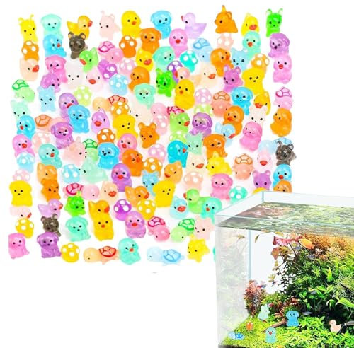Generico Animali In Resina Luminescenti | 150 Pezzi Mini Figure Brillanti - Decorazioni Per Interni E Giardino Fatato