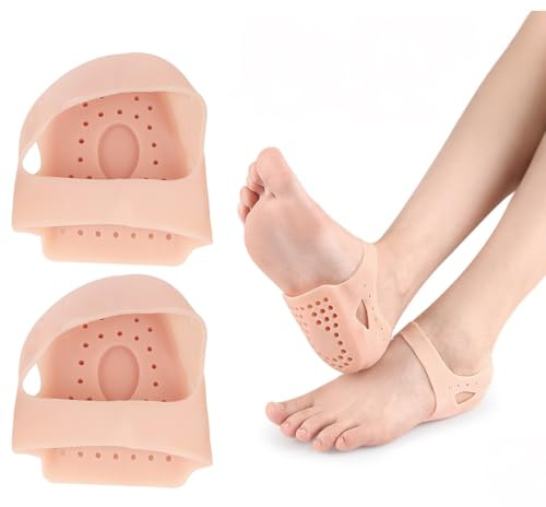 BDEPSTR Protezione Tallone per Fascite Plantare - Tacco Coppe in Silicone per Uomini & Donne, Taglia 36-43, Allevia Dolori Calcaneo & Tendinite, Ortopediche