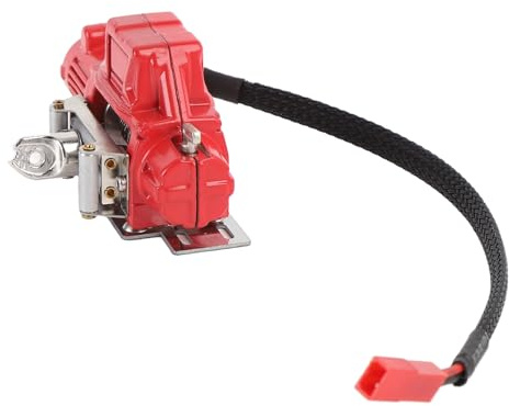 RASTKY Treuil sur Chenilles RC 1/10, Construction Métallique de qualité Supérieure pour Voiture sur Chenilles RC à échelle SCX10 1/10, Installation Facile pour Les Amateurs (Rouge)