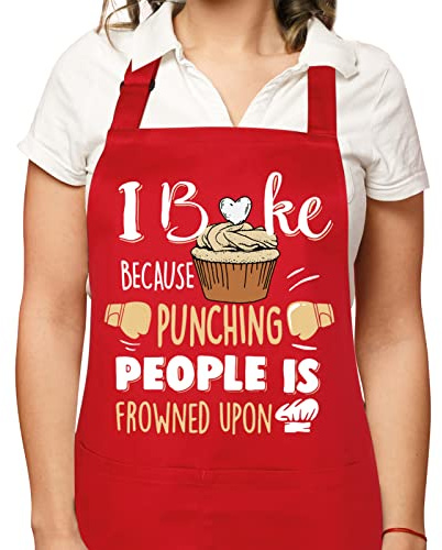 Gaosaili Funny Apron Cotton Aprons for Women Cooking Baking Gifts