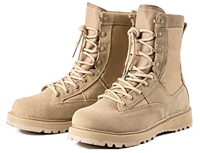 Lfzhjzc Atmungsaktive Herren Desert Boots Tactical Military Boots Ultralight Combat Boots Outdoor Wanderschuhe Army Boots Large (Color : Sand, Size : 44 EU)