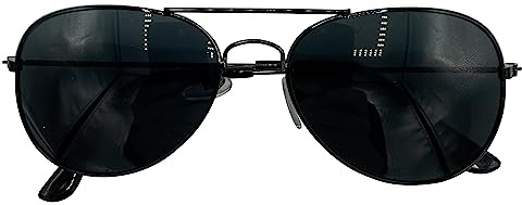 Mustavo Childrens Black Sunglasses Kids Childs Boys Girls Black Lense Lightweight Frame UV400 Retro Classic Pilot Style