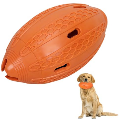EACHPT Hundeball Unzerstörbar,Hundeball für Große Hunde Futterball für Hunde,Interaktives Rugby-Hundespielzeug,Zahnreinigungsspielzeug,Bissfester Spielzeugball für Mittelgroße und Große Hunde