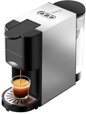 CVNIMV Cafetera compacta con depósito de Agua extraíble, cafetera Espresso automática, cafetera Espresso Profesional, Pantalla táctil intuitiva, Regalo para papá o mamá