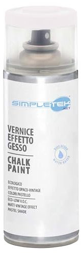 SIMPLETEK - Bomboletta Spray Vernice Effetto Gesso Ultra Opaco Rosa cipria V404RC Vintage Retro Universale a Base d'Acqua (1 pezzo)