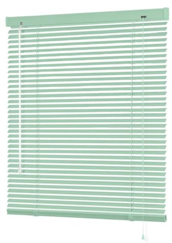 YZJTSXQHY Persiana de Aluminio, Estores Veneciana Privacidad Impermeable, Cortinas Montaje en pared y techo, Persianas Venecianas horizontales Lamas de 25 mm, Tamaños Personalizables(verde)