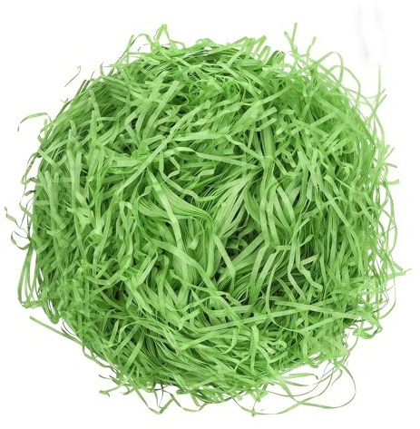 200 g di erba pasquale, materiale di rivestimento, nido di Pasqua verde per Pasqua, regalo di erba triturata, carta frantumata Raffia per estere di Pasqua, per confezione regalo